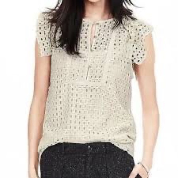 Banana Republic ruffle lace top with cami Small - Picture 1 of 7